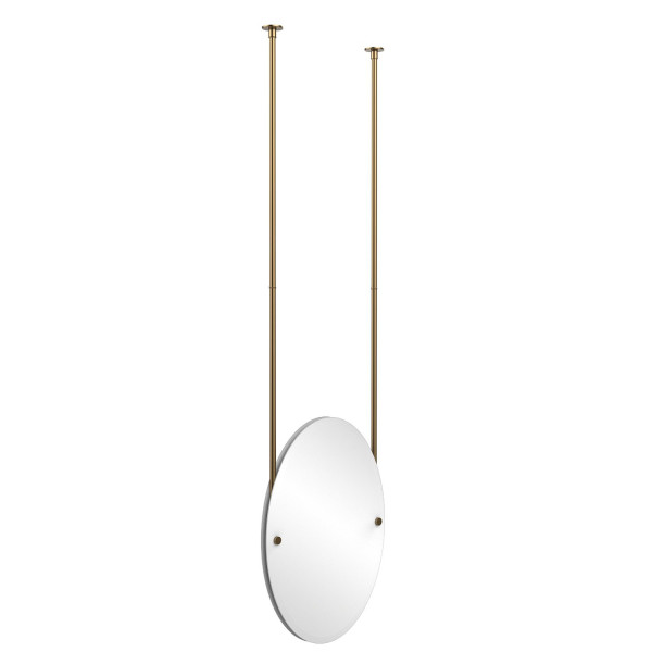 Allied Brass CH-91 Oval Ceiling-hung Mirror with Solid Brass Hardware