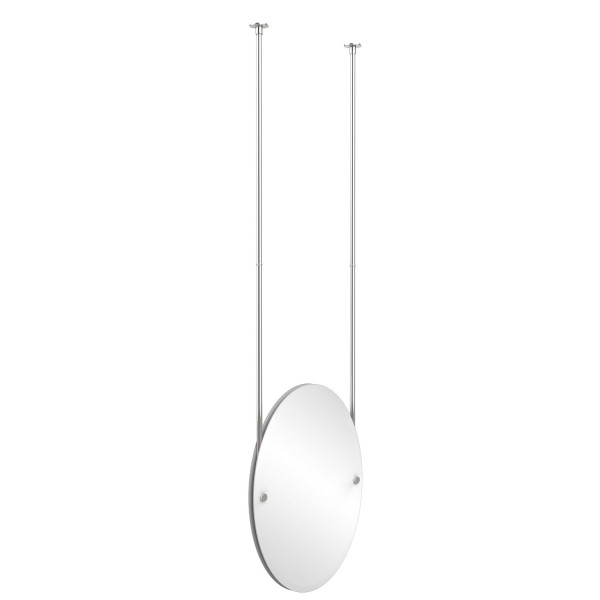 Allied Brass CH-91 Oval Ceiling-hung Mirror with Solid Brass Hardware