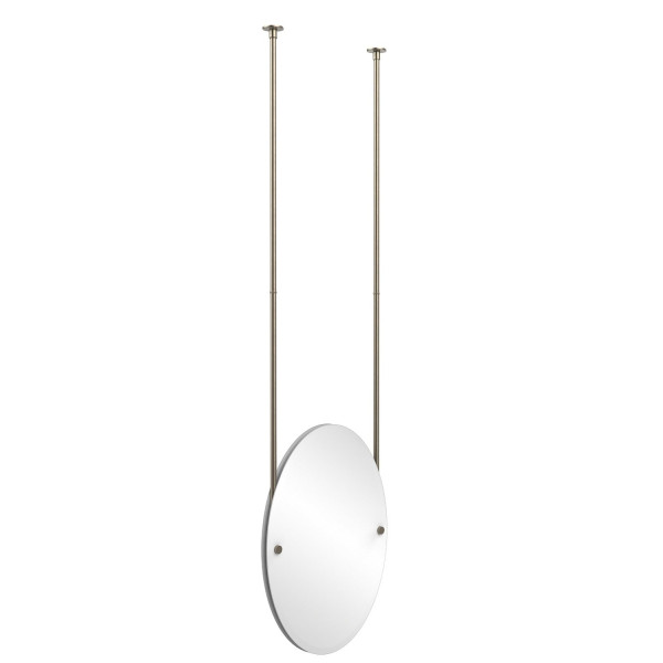 Allied Brass CH-91 Oval Ceiling-hung Mirror with Solid Brass Hardware