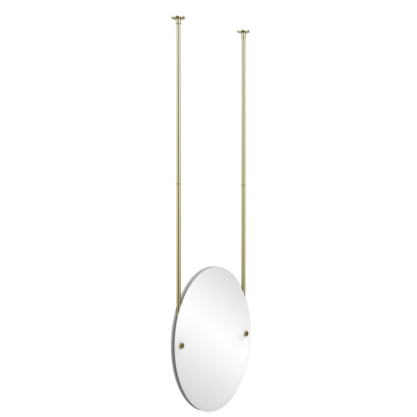 Allied Brass CH-91 Oval Ceiling-hung Mirror with Solid Brass Hardware
