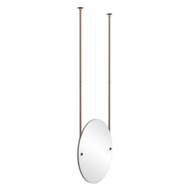 Allied Brass CH-91 Oval Ceiling-hung Mirror with Solid Brass Hardware