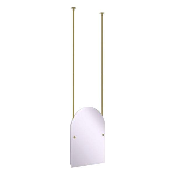 Allied Brass CH-94-SBR Arched Top Ceiling-hung Mirror in Satin Brass