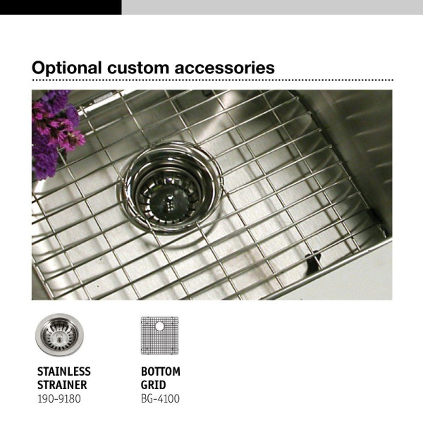 Houzer CNB-1200 Savoir Series 10mm Radius Undermount Prep Bowl Kitchen Sink