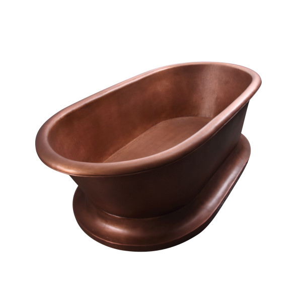 Barclay Somerset  COTDRN75B-AC 75"h Copper Double Roll Top Bathtub on Base