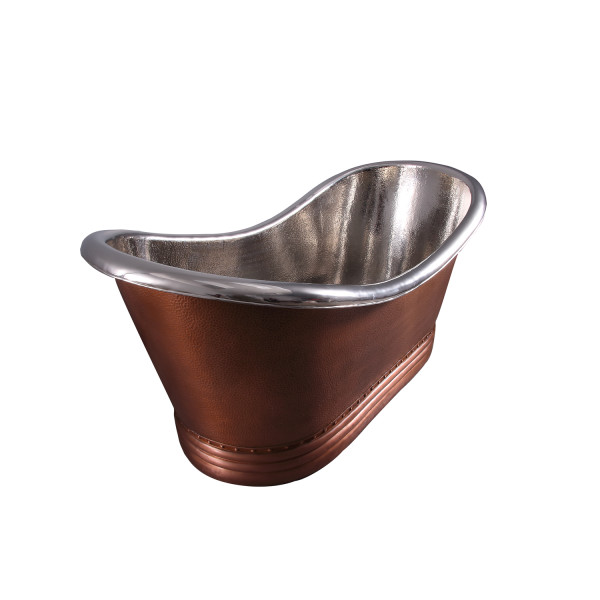 Barclay Ankara COTDSN66P-CN 66 Inch Copper Double Slipper Bathtub