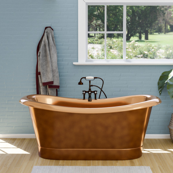 Barclay Chopin COTDSN70B-SAP 70 Inch Copper Double Slipper Bathtub
