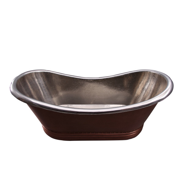Barclay Ashton COTDSN72P-CN 72 Inch Copper Double Slipper Tub