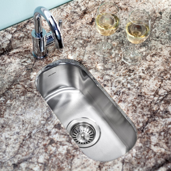 Houzer CS-1105-1 Club Series 18" Stainless Steel Undermount Bar/Prep Sink