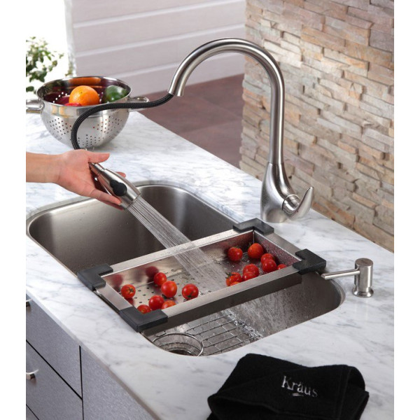 Kraus CS-3 Stainless Steel Colander, 18 1/2 inch
