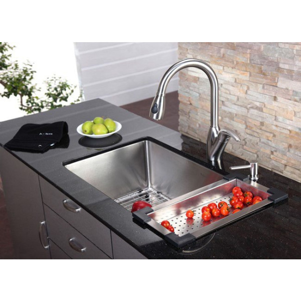 Kraus CS-3 Stainless Steel Colander, 18 1/2 inch