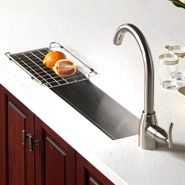 Houzer CTB-3285 Contempo Trough Series Undermount Stainless Steel Bar/Prep Sink