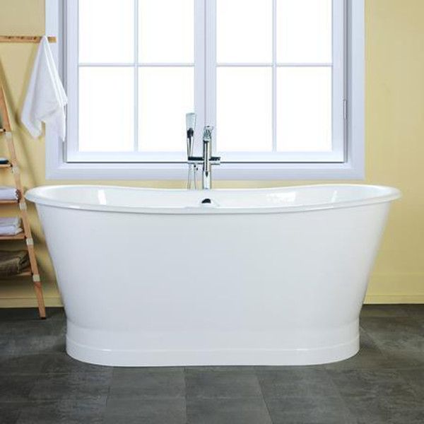 Barclay Wakely CTBATN68-WH 68 Inch Cast Iron Double Roll Top Bathtub