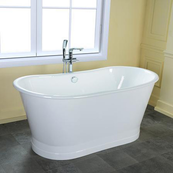 Barclay Wakely CTBATN68-WH 68 Inch Cast Iron Double Roll Top Bathtub