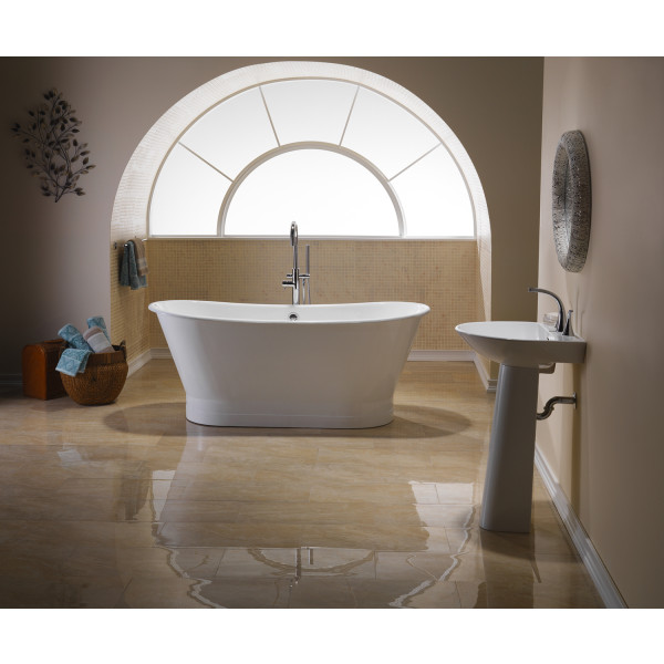 Barclay Wakely CTBATN68-WH 68 Inch Cast Iron Double Roll Top Bathtub