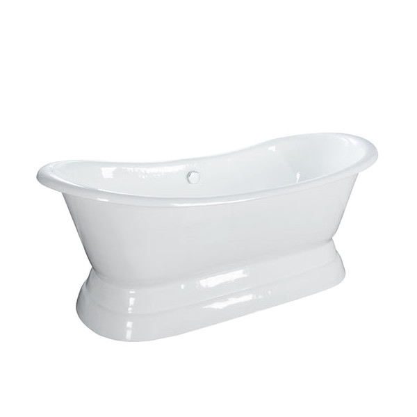 Barclay Randall  CTDSN74B-WH 74 Inch Cast Iron Double Slipper Bathtub 
