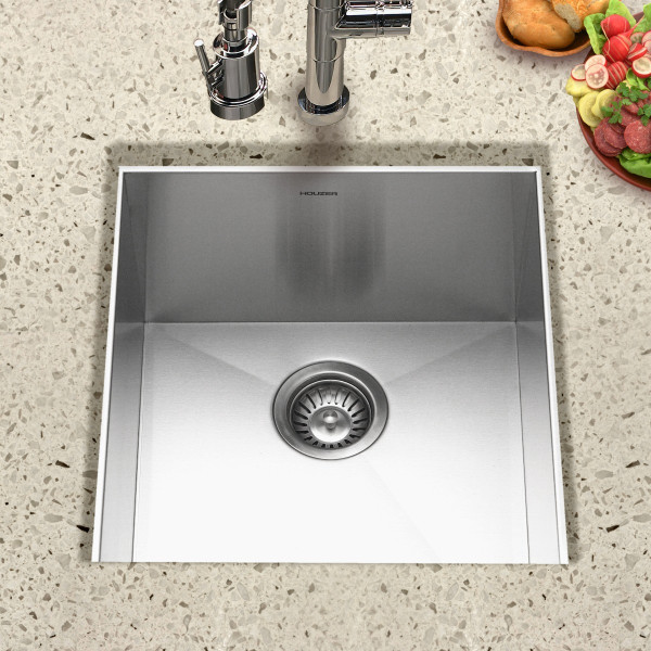 Houzer CTR-1700 Contempo Series Undermount Stainless Steel Bowl Bar/Prep Sink