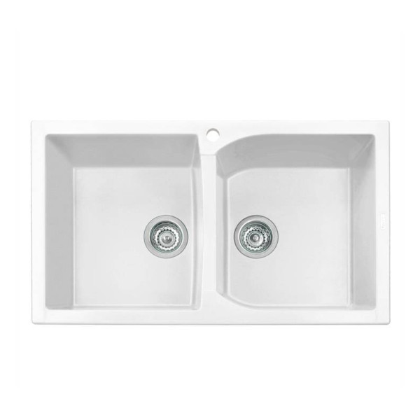 Latoscana CX0862 Granite Double Bowl Drop In Kitchen Sink