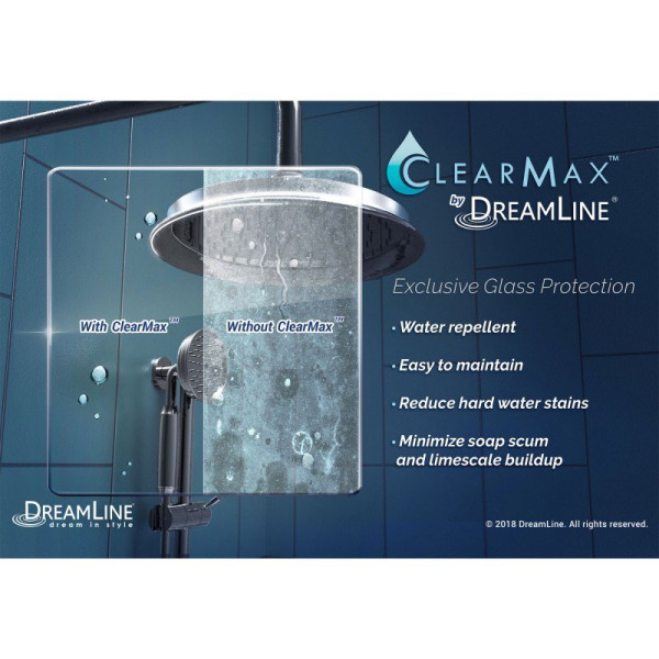 DreamLine D12330572 Unidoor-X 59 1/2 - 60 in. W x 72 in. H Hinged Shower Door