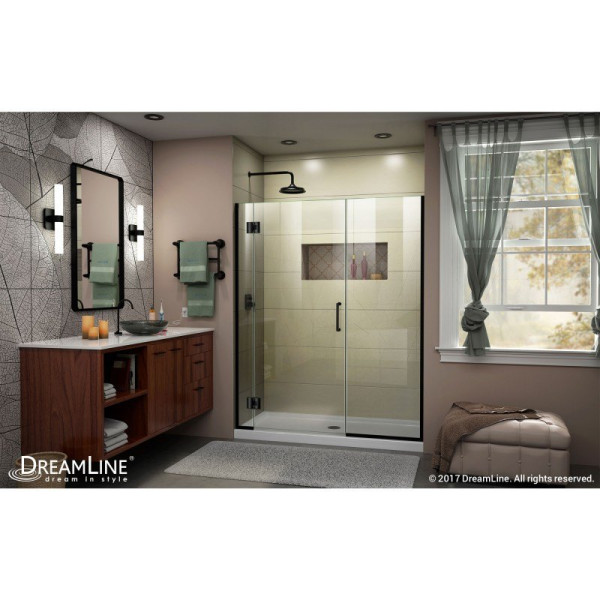 DreamLine D1233072 Unidoor-X 59 - 59 1/2 in. W x 72 in. H Hinged Shower Door