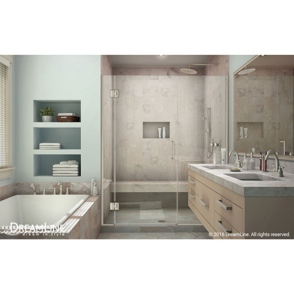 DreamLine D1243072 Unidoor-X 60 - 60 1/2 in. W x 72 in. H Hinged Shower Door