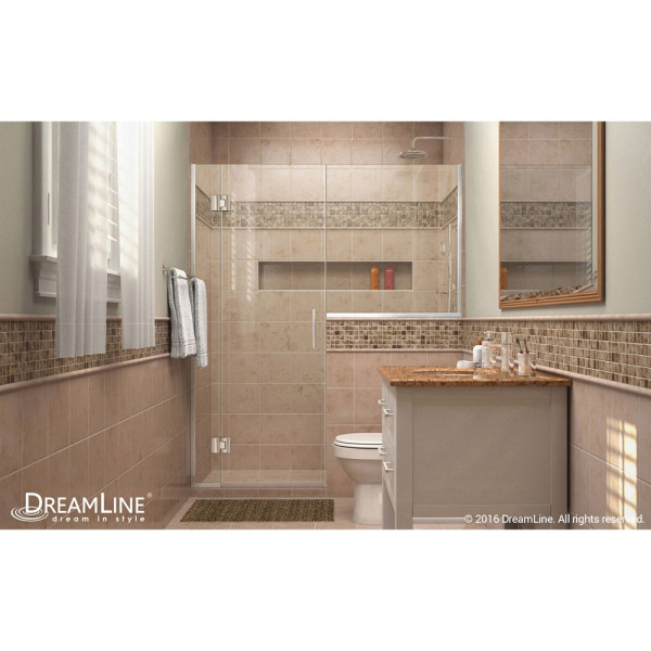 DreamLine D1243634 Unidoor-X 66 - 66 1/2 in. W x 72 in. H Hinged Shower Door