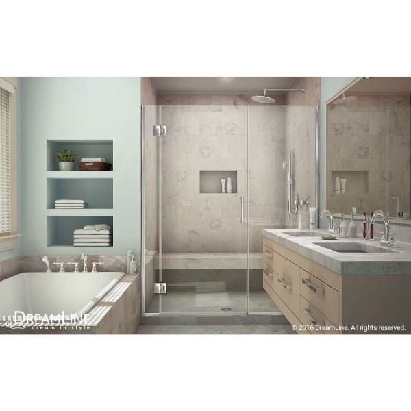 DreamLine D1261472 Unidoor-X 46 - 46 1/2 in. W x 72 in. H Hinged Shower Door