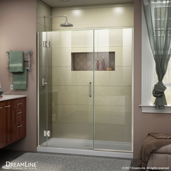 DreamLine D12630572 Unidoor-X 62 1/2 - 63 in. W x 72 in. H Hinged Shower Door