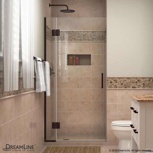 DreamLine D12772 Unidoor-X 33 in. W x 72 in. H Hinged Shower Door