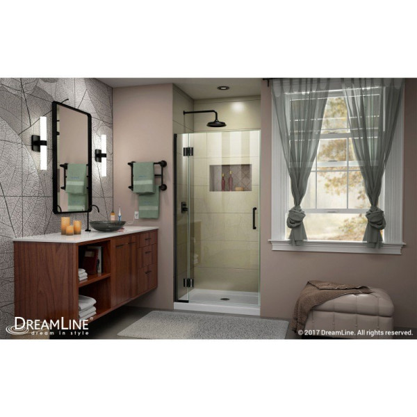 DreamLine D12872 Unidoor-X 34 in. W x 72 in. H Hinged Shower Door