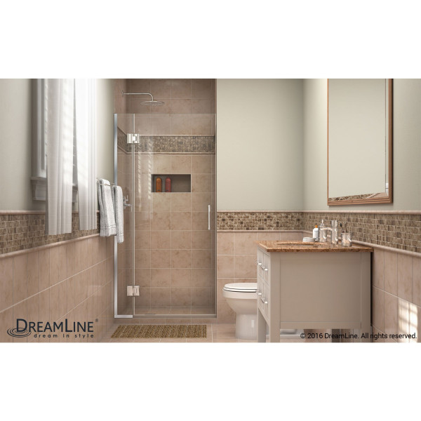 DreamLine D12972 Unidoor-X 35 in. W x 72 in. H Hinged Shower Door