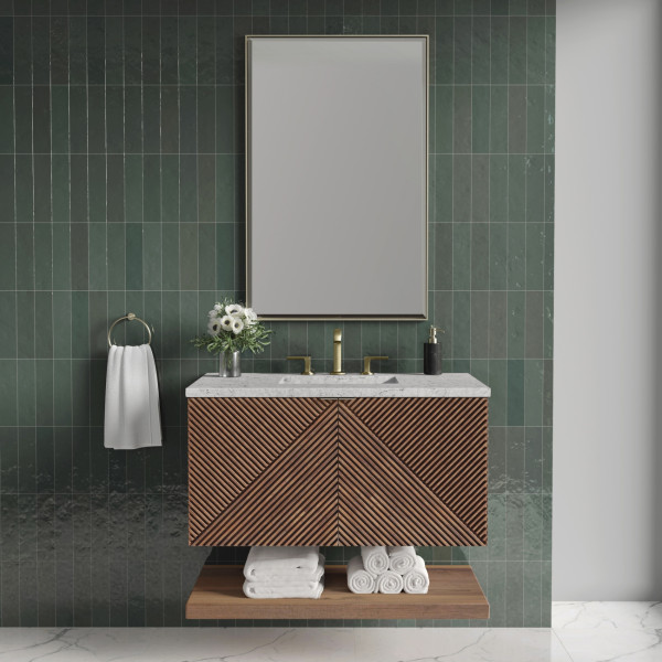 James Martin D200-V36-CSN-3EJP Single Vanity Chestnut Eternal Jasmine Pearl Top