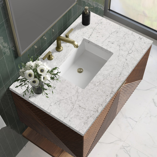 James Martin D200-V36-CSN-3EJP Single Vanity Chestnut Eternal Jasmine Pearl Top