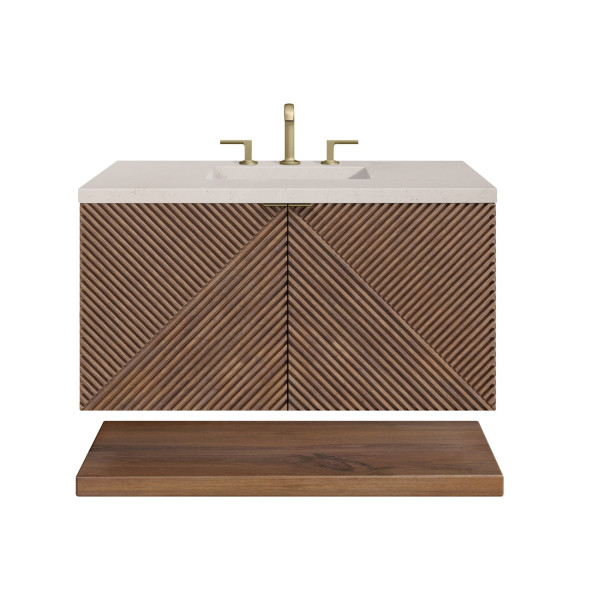 James Martin D200-V36-CSN-3EMR Single Vanity Chestnut w/ Eternal Marfil Top