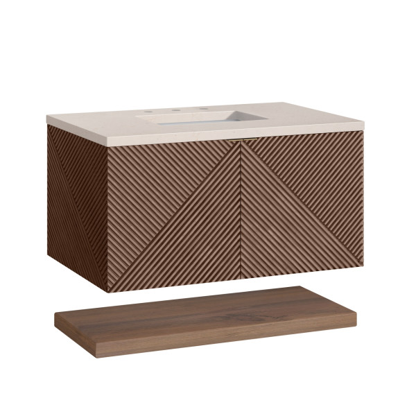 James Martin D200-V36-CSN-3EMR Single Vanity Chestnut w/ Eternal Marfil Top