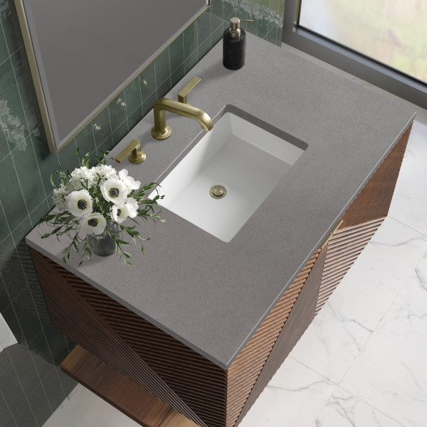 James Martin D200-V36-CSN-3GEX Single Vanity Chestnut w/ Grey Expo Top