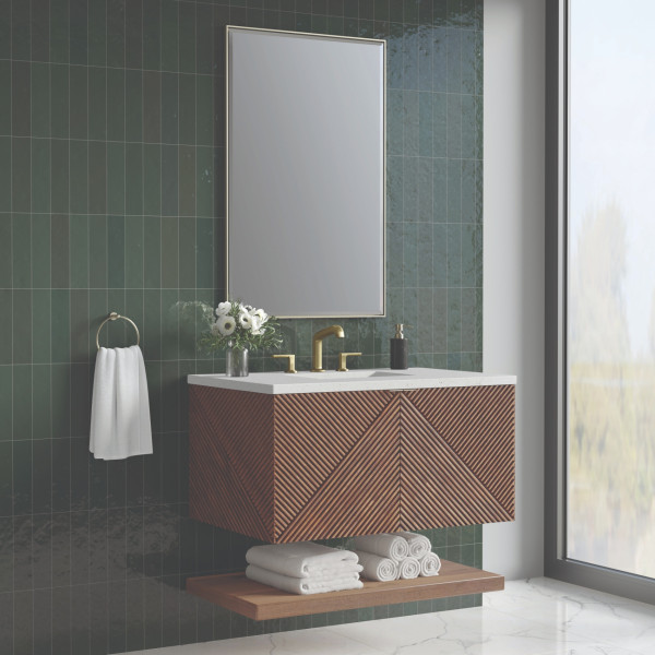 James Martin D200-V36-CSN-3LDL 36" Vanity Chestnut w/ 3 CM Lime Delight Top