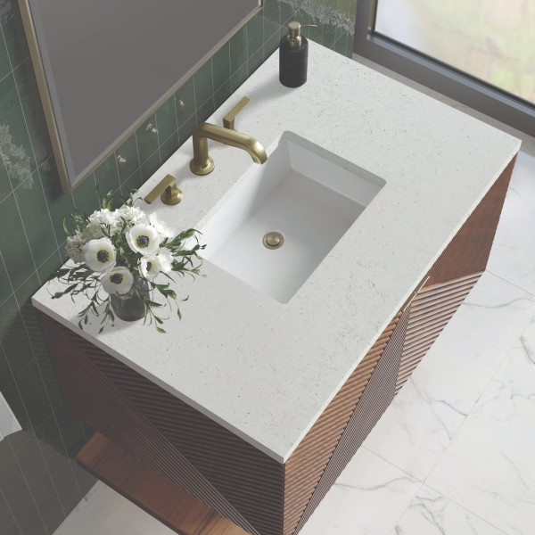James Martin D200-V36-CSN-3LDL 36" Vanity Chestnut w/ 3 CM Lime Delight Top