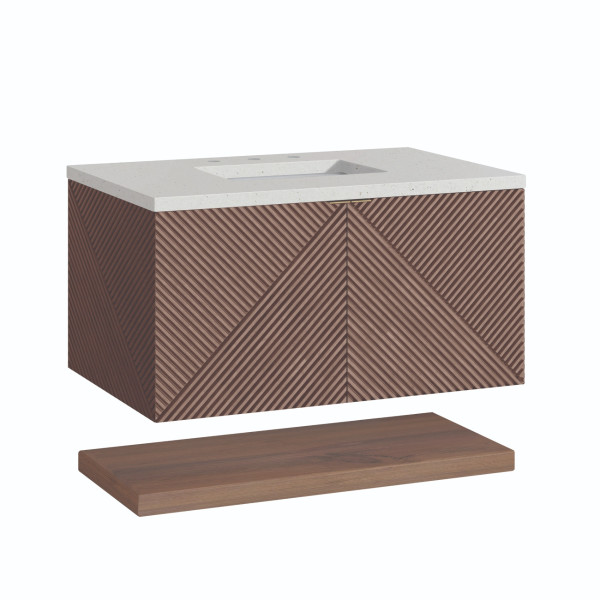 James Martin D200-V36-CSN-3LDL 36" Vanity Chestnut w/ 3 CM Lime Delight Top