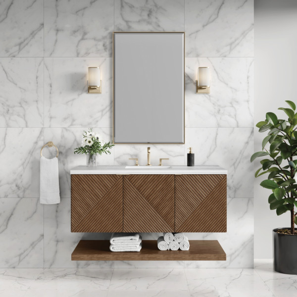 James Martin D200-V48-CSN-3AF 48" Single Vanity w/ Arctic Fall Solid Surface Top
