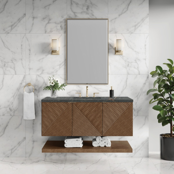James Martin D200-V48-CSN-3PBL 48" Single Vanity w/ Parisien Bleu Quartz Top