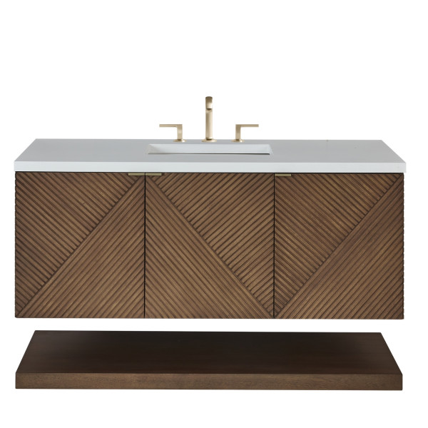 James Martin D200-V48-CSN-3WZ 48" Single Vanity w/ White Zeus Quartz Top