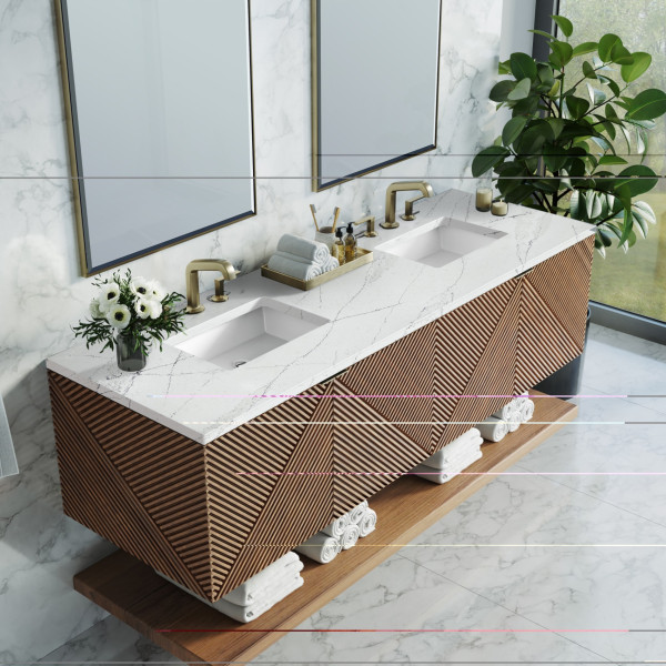 James Martin D200-V72-CSN-3ENC Marcello 72" Double Vanity, Chestnut w/ 3CM Etehr