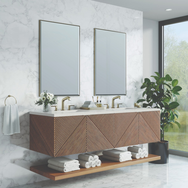 James Martin D200-V72-CSN-3LDL 72" Vanity Chestnut w/ 3 CM Lime Delight Top