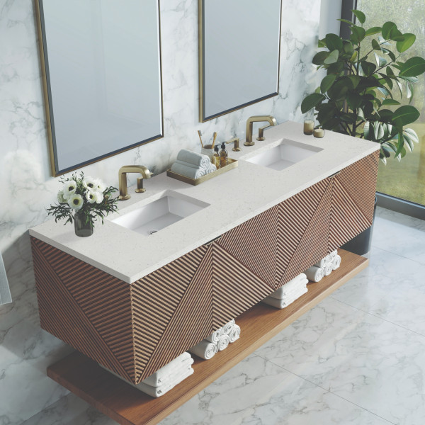 James Martin D200-V72-CSN-3LDL 72" Vanity Chestnut w/ 3 CM Lime Delight Top