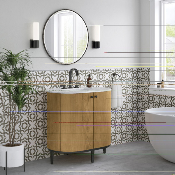 James Martin D300-V36-RSO-CAR Bellamy 36" Single Vanity, Rustic Oak w/ Carrara M