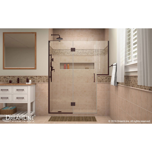 DreamLine D3232436L Unidoor-X 71 - 71 1/2 in. W Shower Door W/ Left-wall Bracket