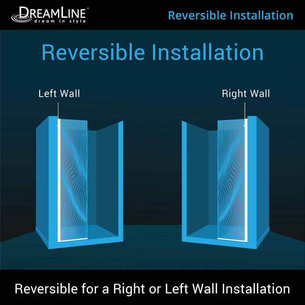 DreamLine D3234721M11-08 Polished Stainless Steel One Panel Shower Screen