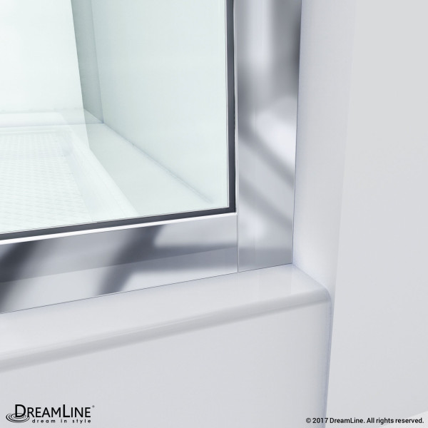 DreamLine D3234721M11-08 Polished Stainless Steel One Panel Shower Screen