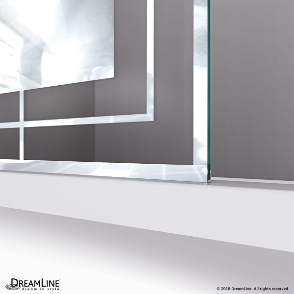 DreamLine D3234721M12-08 Polished Stainless Steel Frameless Shower Screen