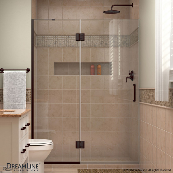 DreamLine D32372L Unidoor-X 47" W x 72" H Hinged Shower Door Left-wall Bracket